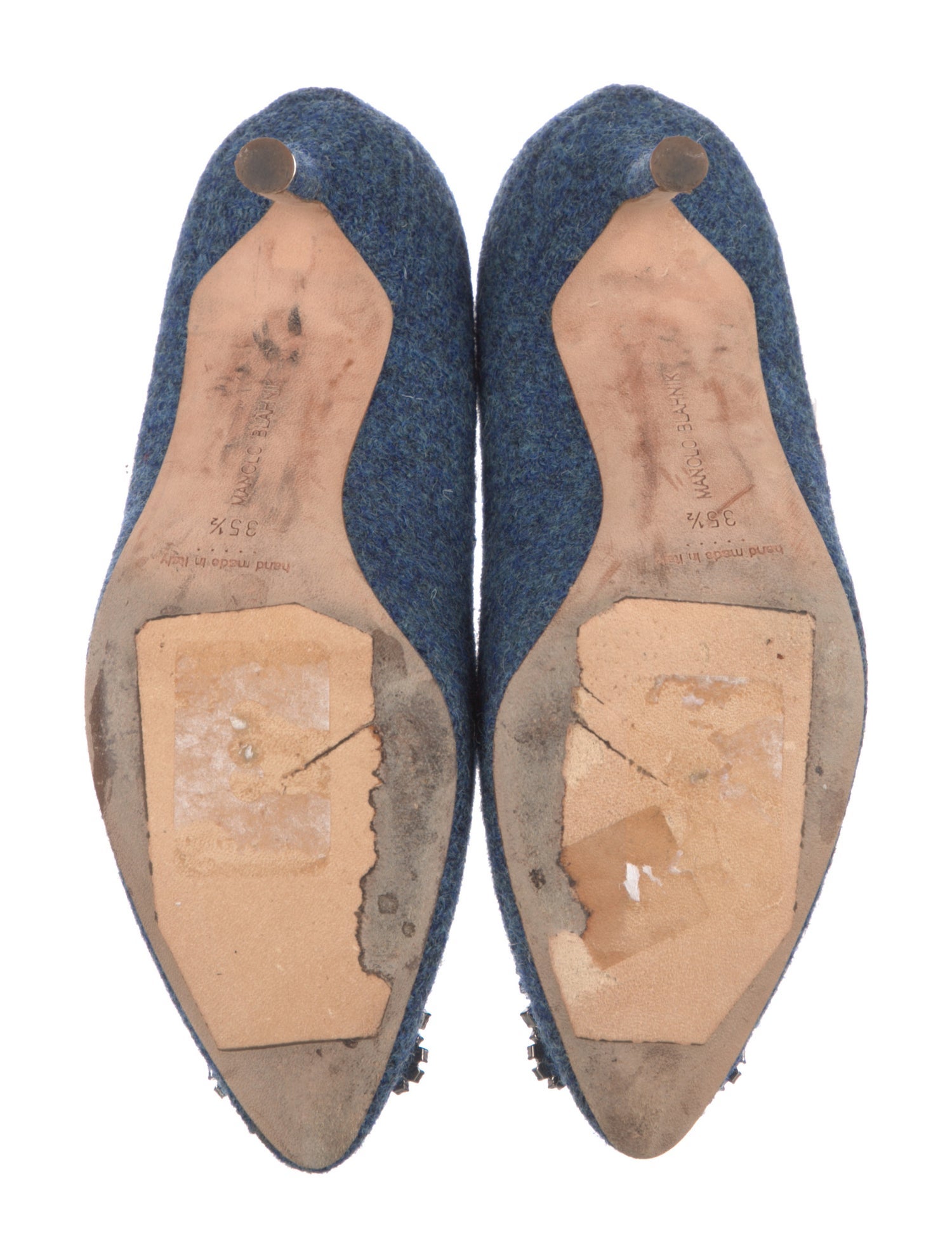 Manolo Blahnik Crystal Embellishments Pumps